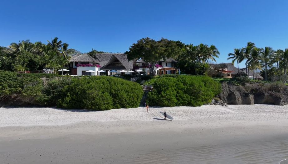 View of the beach from above