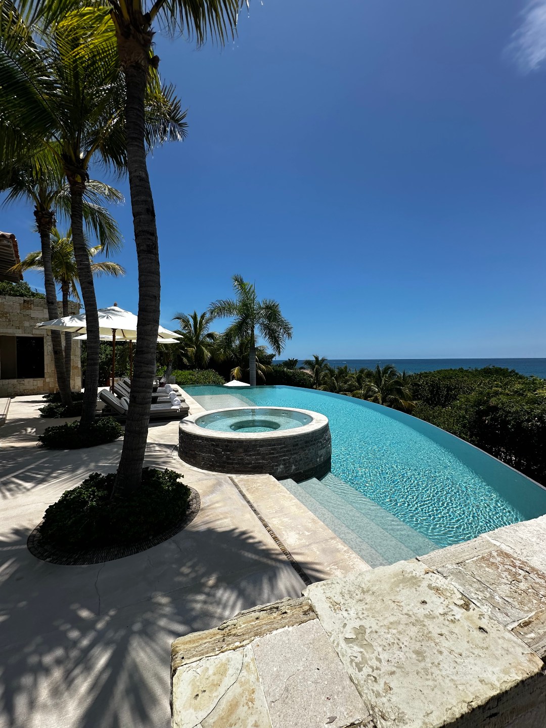 Infinity pool at Casa Roka luxury villa in Punta Mita with ocean views