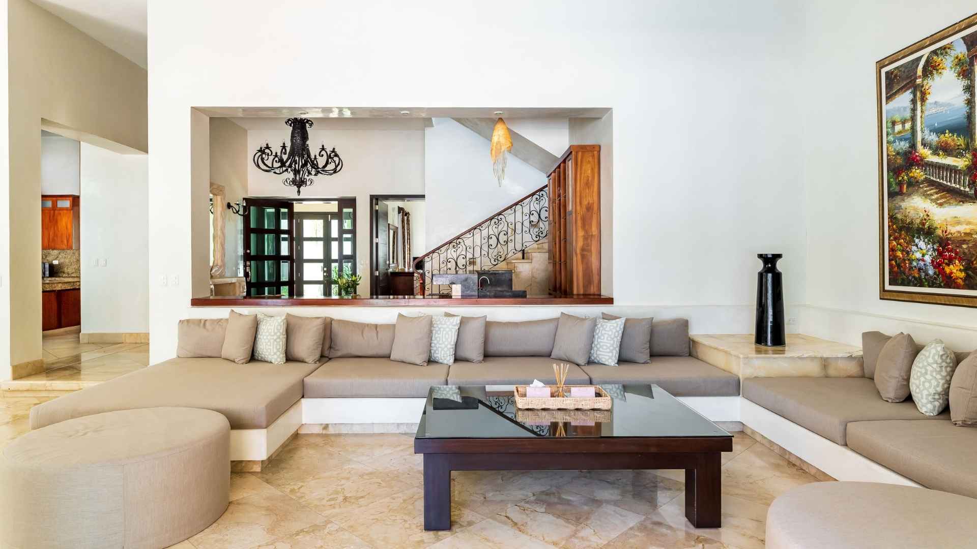 Villa Lol-Beh's large living room. 