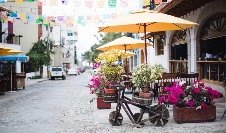 Ultramodern And Cobblestone Streets in Puerto Vallarta